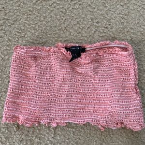 Forever 21 pink striped bandeau top